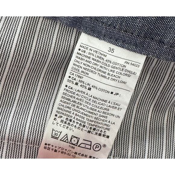 Banana Republic Factory Aiden Short Size 35 Mens Gray Shorts Linen Cotton Blend - Picture 4 of 7